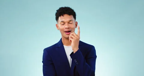 Thinking, business and man with a solution, question and problem solving on a Stock Footage 250311959