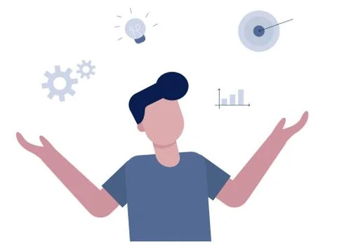Thinking Business Idea Stock Illustration