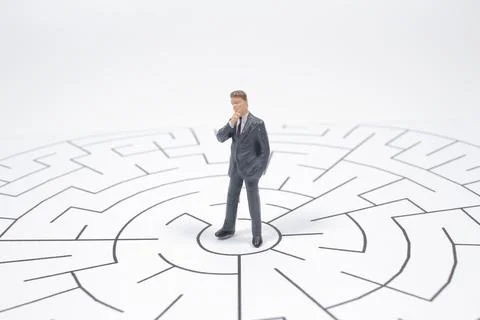A  thinking business plan and how to solve the problem Stockfoto's