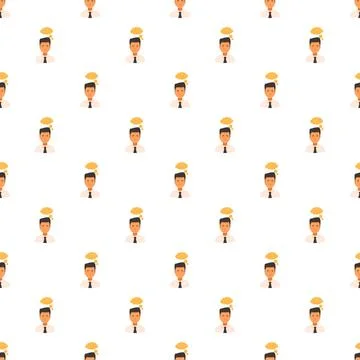 Thinking businessman pattern displaying problem solving and ideas Stock Illustration