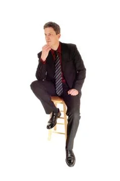 Thinking businessman. Stock Photos