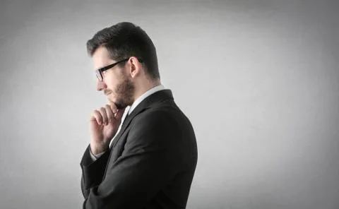 Thinking businessman Stock Photos