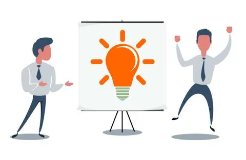Thinking. Businessman solving a problem. Stock illustration for poster, greeting Illustrazione stock