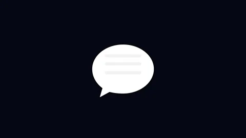 Thinking cartoon cloud appearing on black background for concept of dialogue  Stock Footage 345661397