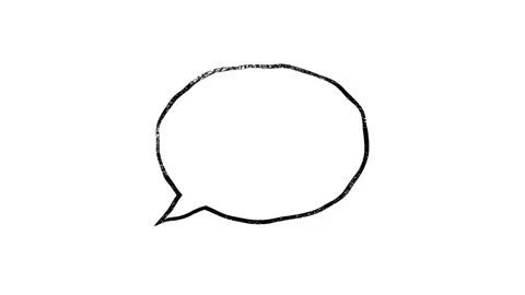 Thinking cartoon cloud bubble sketch doodles being animated. Hand-drawn moving Stock Footage 153808312