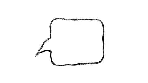 Thinking cartoon cloud bubble sketch doodles being animated. Hand-drawn moving Stock Footage 153813179