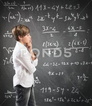 Thinking child Stock Illustration