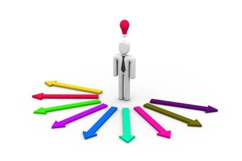 Thinking choices Stock Illustration