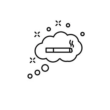 Thinking, cigarette icon. Element of quit smoking icon Stock Illustration