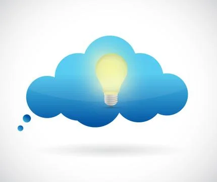 Thinking cloud illustration design Stock Illustration