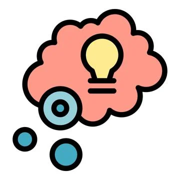 Thinking concentration icon vector flat Stockillustratie
