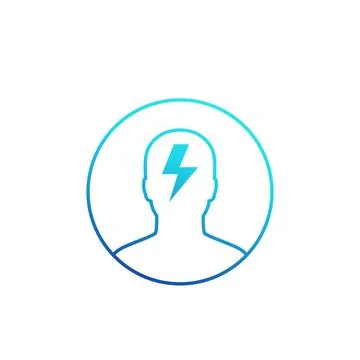Thinking, creativity, development of ideas icon 스톡 일러스트