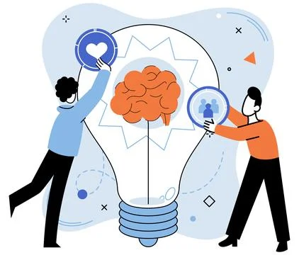 Thinking differently. In garden uniqueness, each idea is flower individuality Ilustração Stock