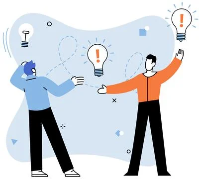 Thinking differently. The thinking differently metaphor is compass guiding you Stock Illustration