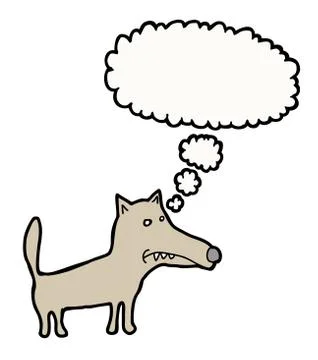 Thinking dog Stock Illustration