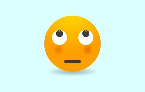Thinking Emoji, Isolated Vector Set Stock Illustration
