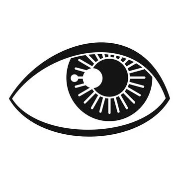 Thinking eye icon simple vector. Human see Stock Illustration