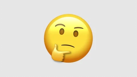 Thinking Face Animated Emoji on a Transparent Background