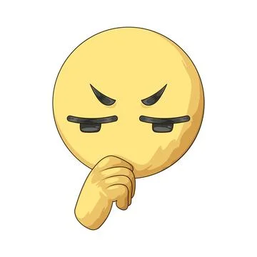 Thinking face emoji illustration Illustration