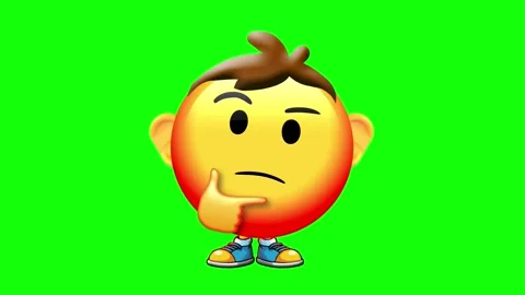 Thinking Face Emoji Loop Animation Stock Footage 323969677