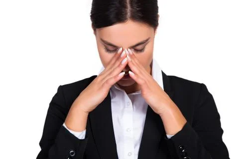 Thinking face expression Stock Photos