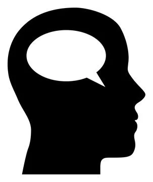 Thinking Flat Icon Symbol Stock Illustration