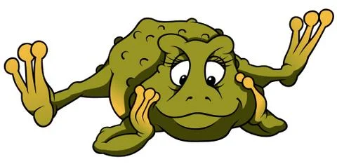 Thinking Frog Stock Illustration