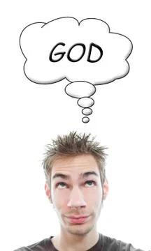Thinking of god Stock Illustration