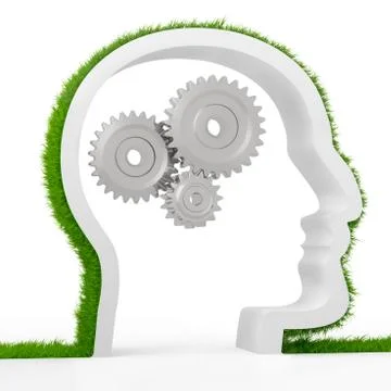 Thinking head 3d Stock Illustration