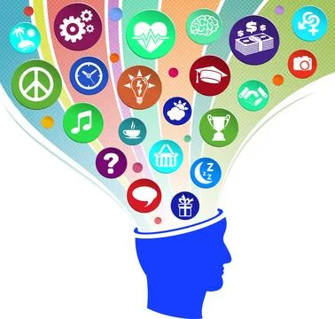 Thinking Head Icon Ilustración de archivo