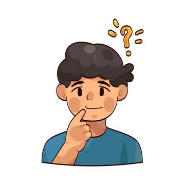 Thinking head illustration Stock Illustration