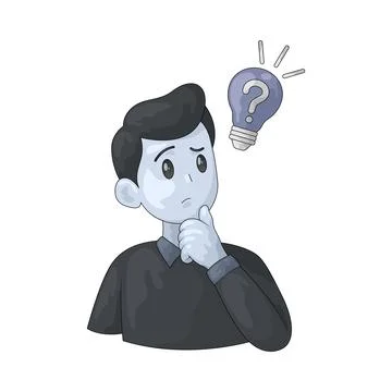 Thinking head illustration イラスト素材