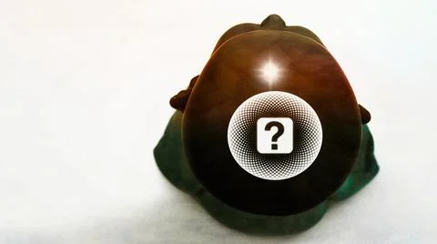 Thinking head with question mark Stock Photos