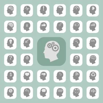 Thinking heads icons , eps10 vector format Stock Illustration