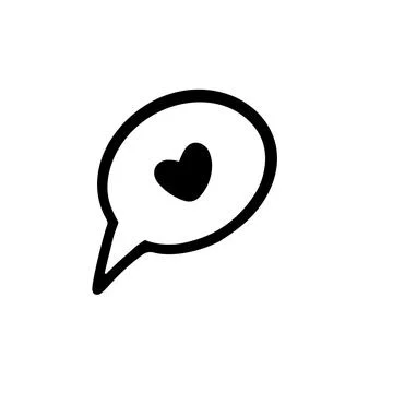 Thinking heart icon. illustration in doodle style イラスト素材