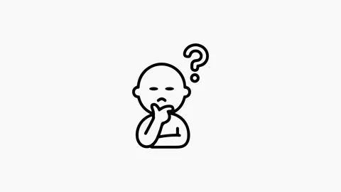 Thinking Human line art Icon Animation Stock Footage 333640014