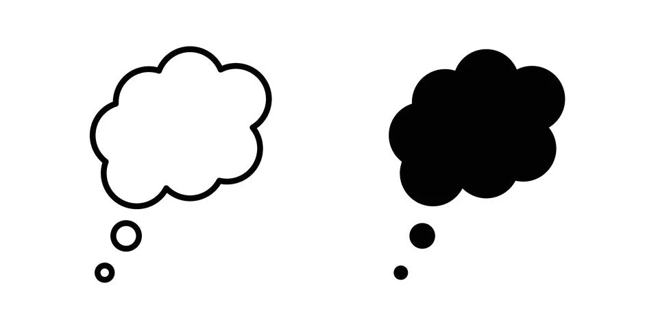 Thinking icon vector editable eps10 Illustrazione stock