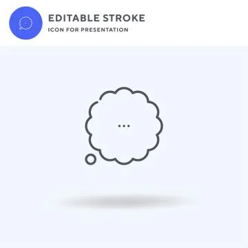 Thinking icon vector, filled flat sign, solid pictogram isolated on white, logo Stock Illustration