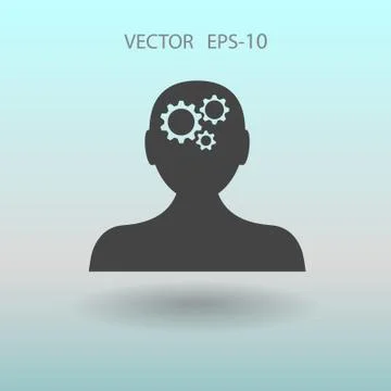 Thinking icon. vector illustration Stock Illustration