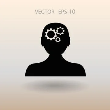 Thinking icon. vector illustration Stock Illustration