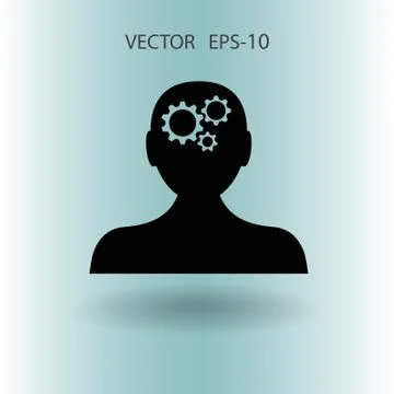 Thinking icon. vector illustration Stock Illustration