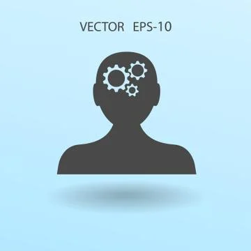 Thinking icon. vector illustration Stock Illustration