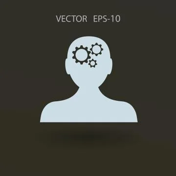 Thinking icon. vector illustration Stock Illustration