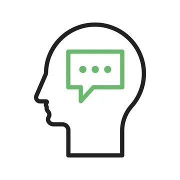 Thinking icon vector image. Stock Illustration