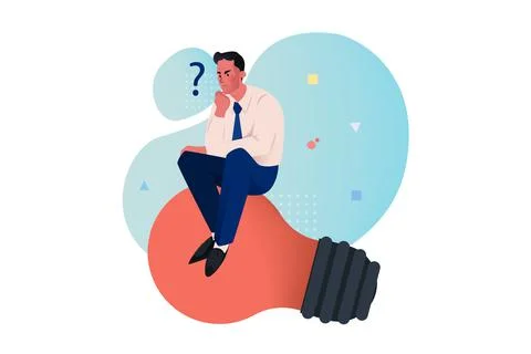 Thinking, idea, problem, search business concept Stock Illustration
