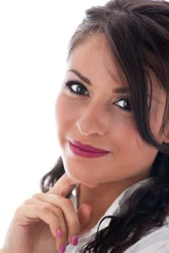 Thinking lady Stock Photos