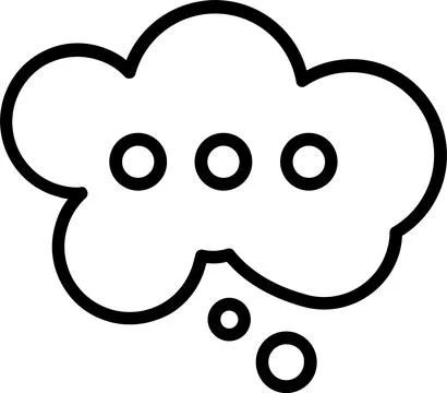 Thinking Line Icon Design Stock Illustration