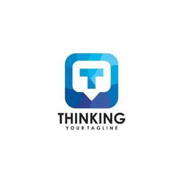 Thinking Logo design abstract Stock Illustration