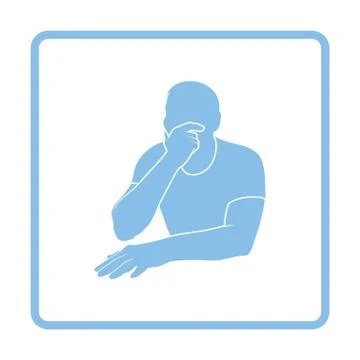 Thinking man icon Stock Illustration