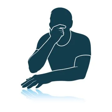 Thinking man icon Stock Illustration
